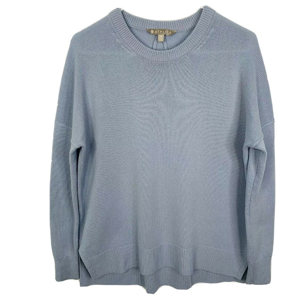 ATHLETA Tunic Sweater XS Light Blue Oversized Wool